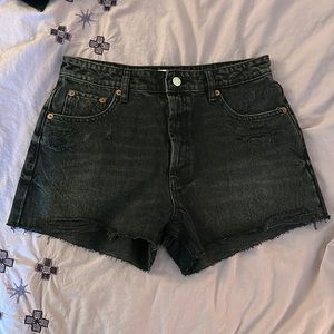 Zara High Waisted Denim Shorts